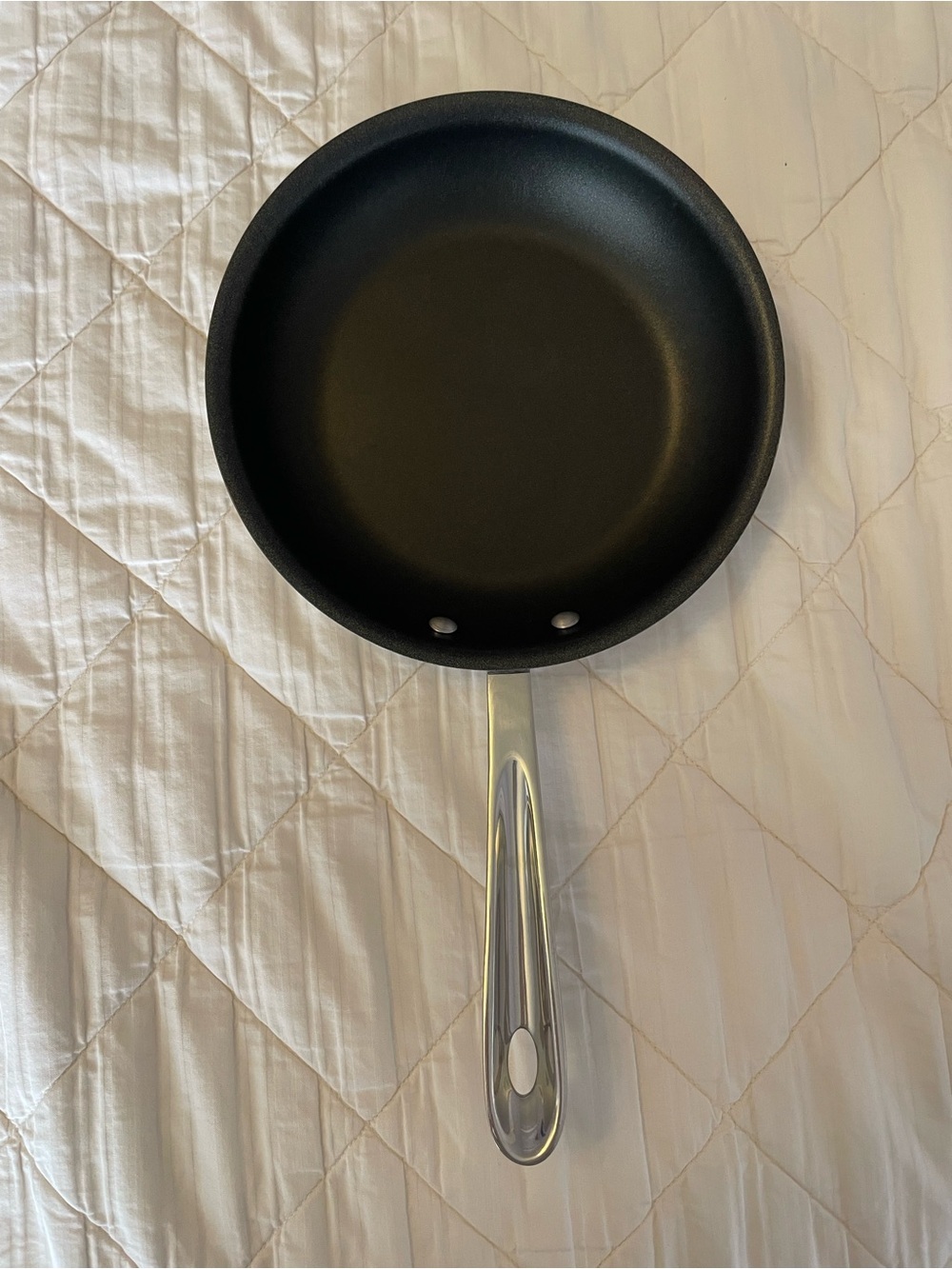 All-Clad D3 8 inch Stainless Non-Stick Black Frying Pan with Silver Handle